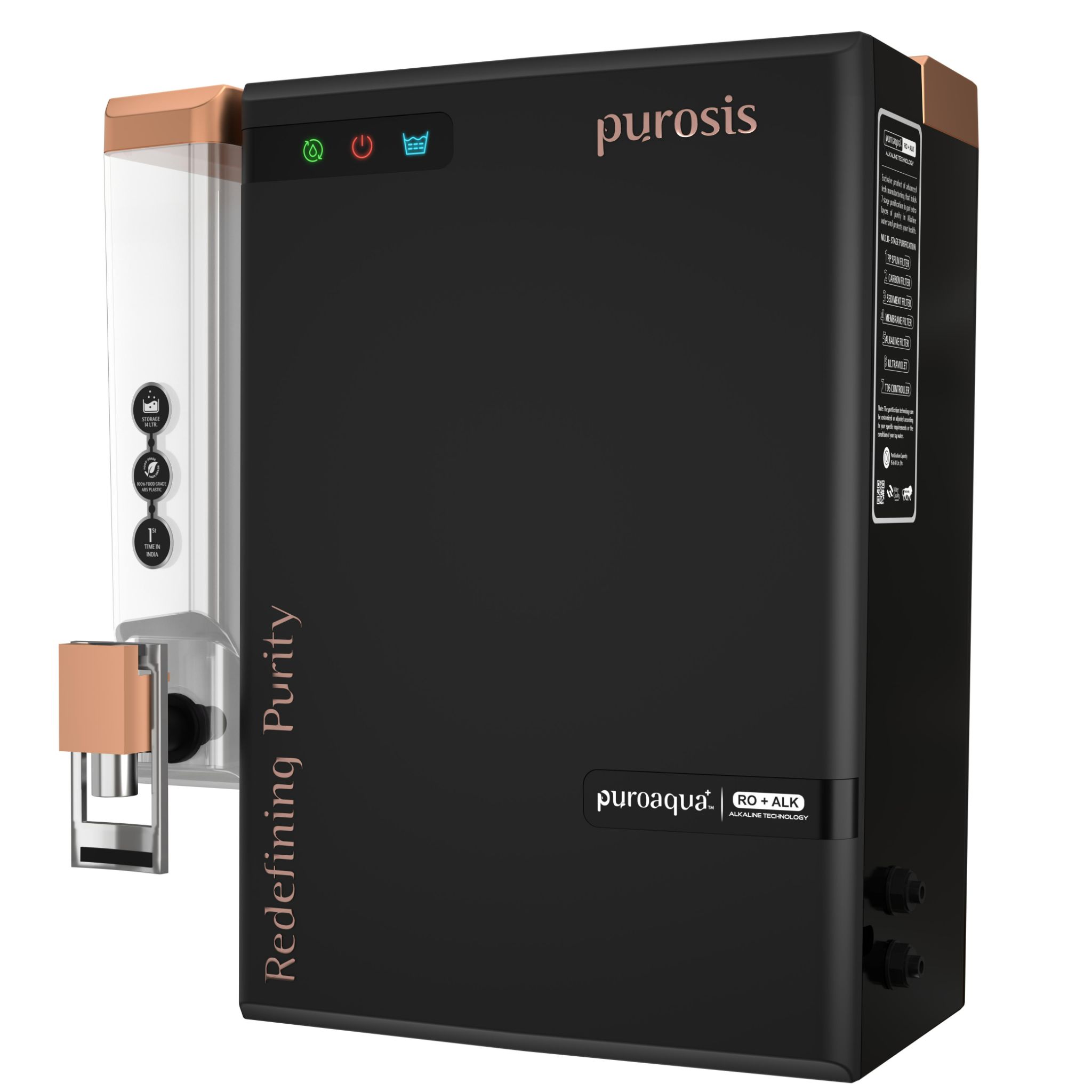 Puroaqua Plus Water Purifier For Home With Water Saving Technology | Suitable For Borewell,Municipal Water 6 Puroaqua Plus Water Purifier For Home With Water Saving Technology | Suitable For Borewell,Municipal Water - Image 6