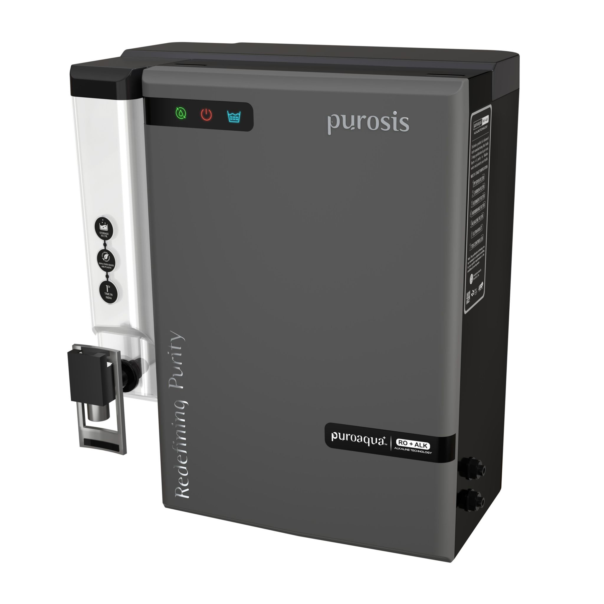 Puroaqua Plus Water Purifier For Home With Water Saving Technology | Suitable For Borewell,Municipal Water 3 Puroaqua Plus Water Purifier For Home With Water Saving Technology | Suitable For Borewell,Municipal Water - Image 3