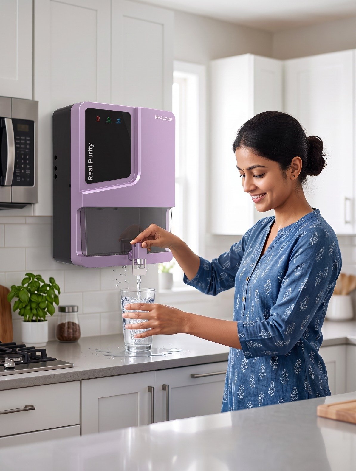 Real One Ro Uv Alkaline Copper Water Purifier With Digital Led Display - 12L 1 Real One 12L Ro Uv Alkaline Copper Water Purifier With Digital Led Display