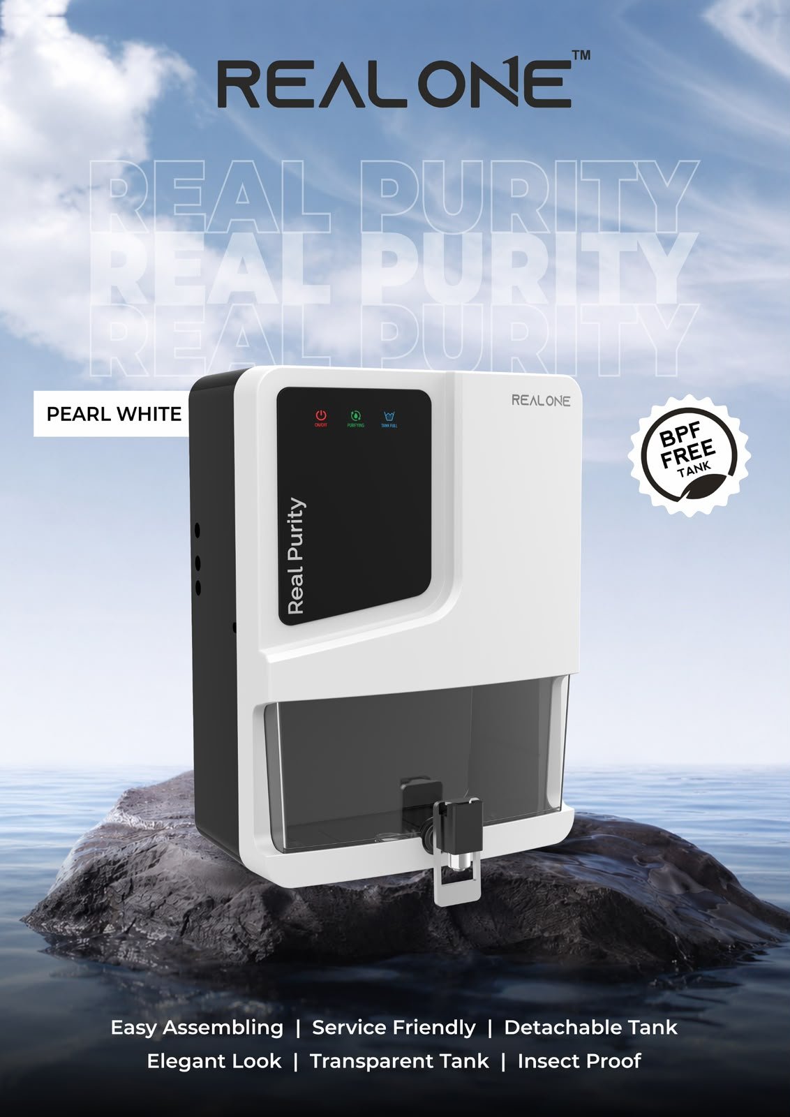 Real One Ro Uv Alkaline Copper Water Purifier With Digital Led Display - 12L 3 Real One Ro Uv Alkaline Copper Water Purifier With Digital Led Display - 12L - Image 3