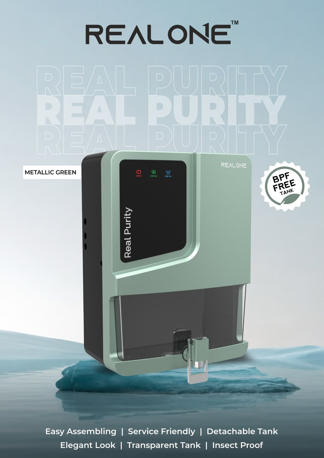 Real One Ro Uv Alkaline Copper Water Purifier With Digital Led Display - 12L 4 Real One Ro Uv Alkaline Copper Water Purifier With Digital Led Display - 12L - Image 4